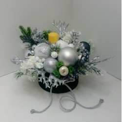 Stroik świąteczny, bożonarodzeniowy, dekoracja flower box welurowy
