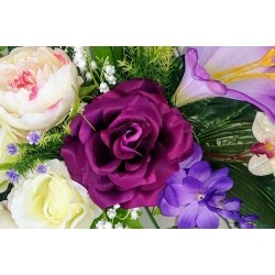 Stroik na grób XXL -  piwonie(peonie), róże, tulipany,lilie, storczyk.