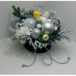 Stroik świąteczny, bożonarodzeniowy, dekoracja flower box welurowy