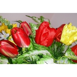 Stroik XXL wiosenny, na Wielkanoc - tulipany.