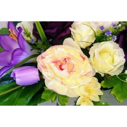 Stroik na grób XXL -  piwonie(peonie), róże, tulipany,lilie, storczyk.