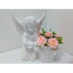 Aniołek róże stroik dekoracja na grób dziecka /485 A
