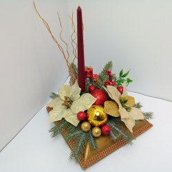 Stroik świąteczny na stół, bożonarodzeniowy, dekoracja stołu/247