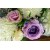 Stroik na grób białe chryzantemy, fiolet róże /586
