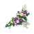 Komplet stroik+bukiet do wazonu na grób cmentarz chryzantemy storczyki róże /816