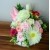 Stroik na stół - koszyk wiklinowy, róże, tulipany Dzień Matki, Ojca, Walentynki
