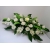 Białe róże stroik na grób cmentarz /535