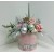 Stroik świąteczny, bożonarodzeniowy, dekoracja flower box welurowy komplet 2 szt