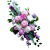 Stroik na grób  + bukiet Komplet XXL chryzantemy różowe, hibiskus, peonie białe/116