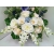 Duży stroik na grób cmentarz niebieski storczyk białe róże /404