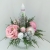 Stroik na stół bożonarodzeniowy flower box choinka bombki świeczka /638