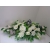 Róże eustoma biały stroik z latarenką na cmentarz grób /481