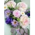 Storczyk róże dalie fioletowy stroik na cmentarz/750