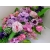 Stroik na grób XXL fioletowe hortensje róże, gladiole. Dekoracja nagrobna ze sztucznych kwiatów/282f