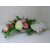 Gumowe białe storczyki róże gerbery stroik, kompozycja na grób cmentarz koszyk /629