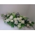 Róże eustoma biały stroik z latarenką na cmentarz grób /481