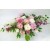 Stroik na grób  + bukiet Komplet XXL chryzantemy różowe, hibiskus, peonie białe/116