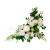 Stroik z bukietem na cmentarz grób kremowe rose storczyki gerbery /220