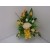 Stroik+ bukiet na grób cmentarz Wielkanocny wiosenny żółte tulipany/468 zestaw