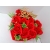 Róże czerwone, mydlane, pachnące w welurowym sercu pudełku flower box/176