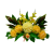 Stroik na grób cmentarz żółte chryzantemy, gladiole /190