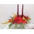 Stroik świąteczny na stół, bożonarodzeniowy czerwone poinsecje świece / 438