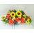 Maki słoneczniki chabry kwiaty polne stroik na cmentarz taras /757