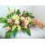 Stroik na grób -  róże,  kremowe hortensje, gumowy storczyk. Kwiaty na cmentarz/ 308