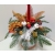 Stroik na stół na Boże Narodzenie flower box złoty świeczka bombki /639