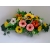 Stroik na grób, cmentarz, kwiaty polne maki słoneczniki koszyk/755