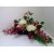 Stroik+bukiet na grób cmentarz białe peonie róże zestaw nagrobny /387