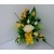 Stroik+ bukiet na grób cmentarz Wielkanocny wiosenny żółte tulipany/468 zestaw