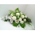 Białe dalie róże storczyk stroik na grób cmentarz /307