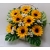 Słoneczniki w koszyku wiklinowym kompozycja z kwiatów polnych /345
