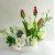 Stroik wiosenny, wielkanocny tulipany, królik