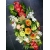 Stroik na grób XXL róże, storczyki, dalie ciepłe barwy. Dekoracja nagrobna ze sztucznych kwiatów/298